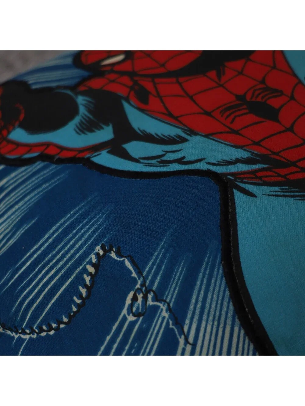 2012 Marvel Spider-Man Throw Pillow Cushion Blue Comic Web Plush Decor 12x12